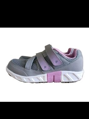Propet Gray and Pink Women's Velcro Strap Athletic Sneakers Sz 8.5 W